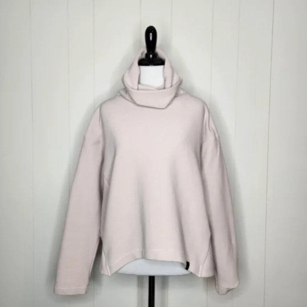 Varley Pale Blush Pink Colina Cowl Neck Pullover Sweatshirt XS STAINS